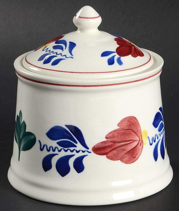 Boerenbont Sugar Bowl & Lid by Boch-1