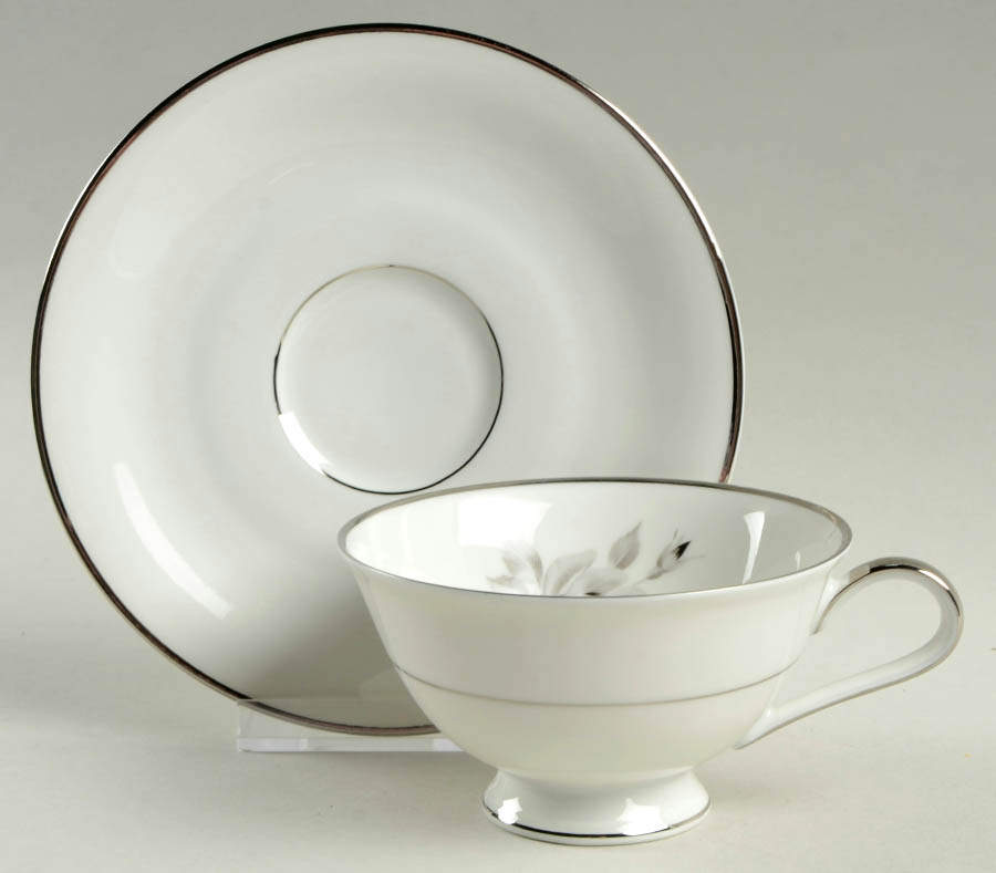 Blush Rose Footed Cup & Saucer Set by Bavarian Crest-1