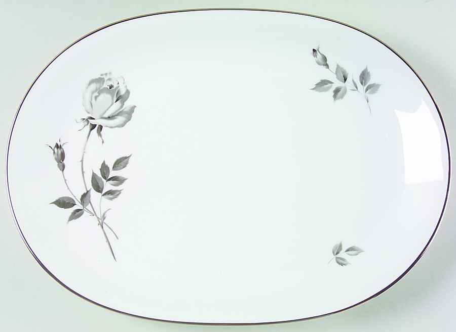 Midnight Rose 14" Oval Serving Platter by Bavarian Crest-1