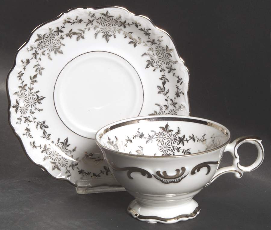 Romance Footed Cup & Saucer Set by Bavarian Crest-1