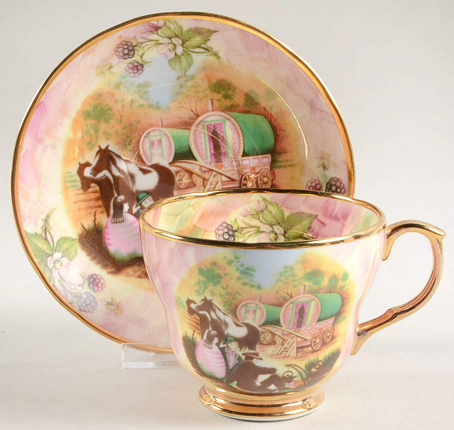 Atchin Tan Oversized Cup & Saucer Set by Baron China Staffs-1