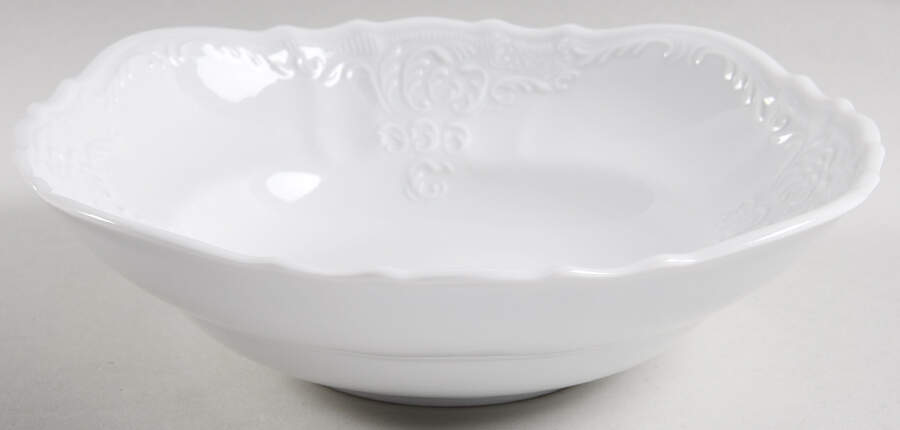 Bernadotte White-No Trim 8" Round Vegetable Bowl by Baum Brothers-1