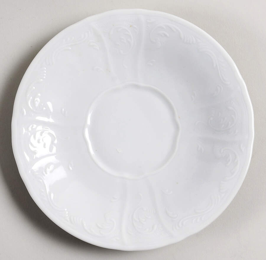 Bernadotte White-No Trim Saucer for Cream Soup Bowl by Baum Brothers-1