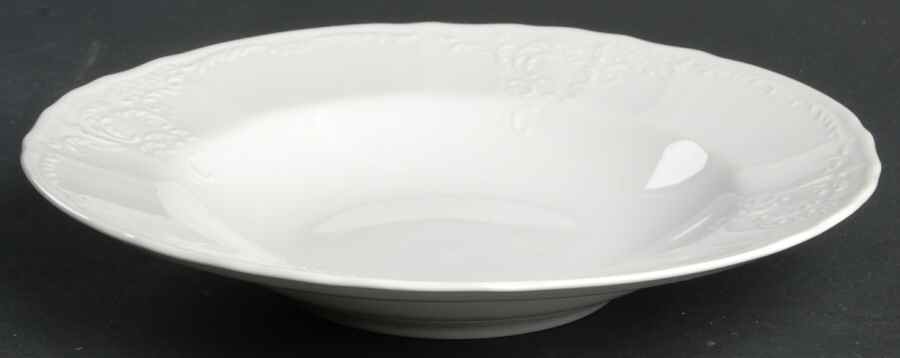 Bernadotte White-No Trim Large Rim Soup Bowl by Baum Brothers-1