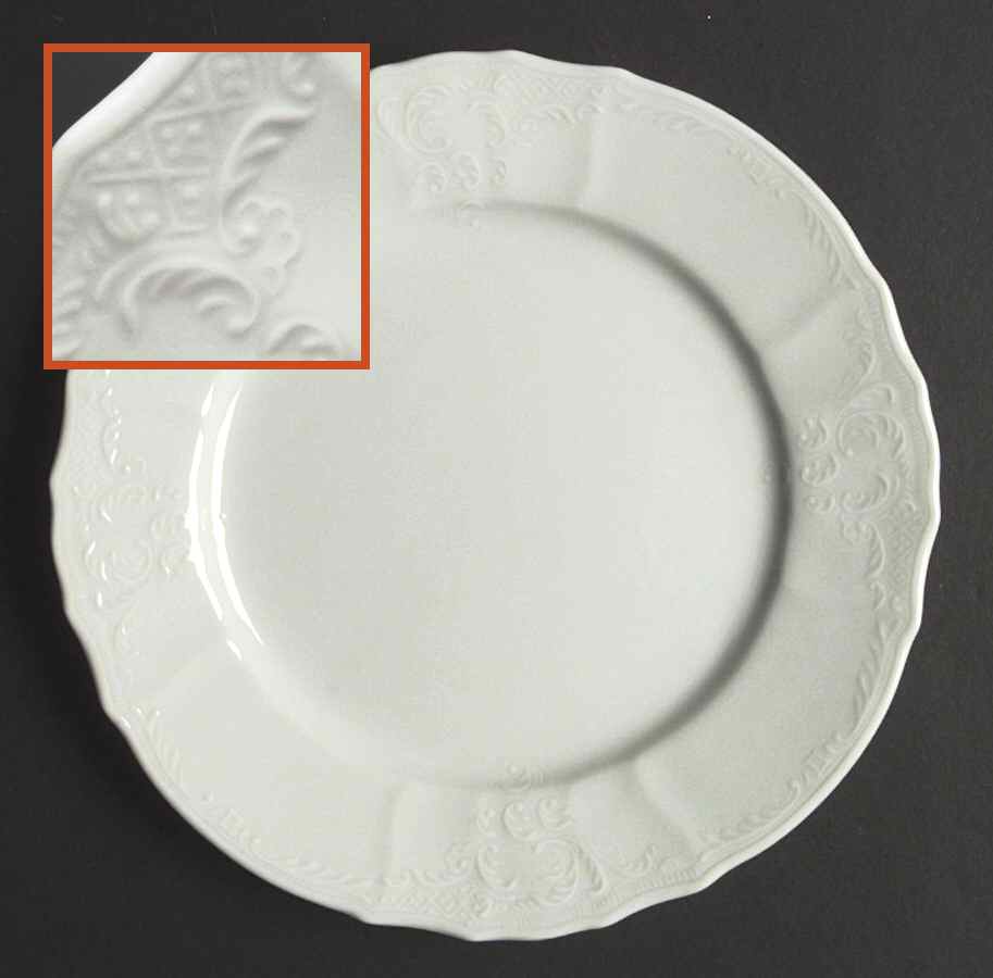 Bernadotte White-No Trim Dinner Plate by Baum Brothers-1