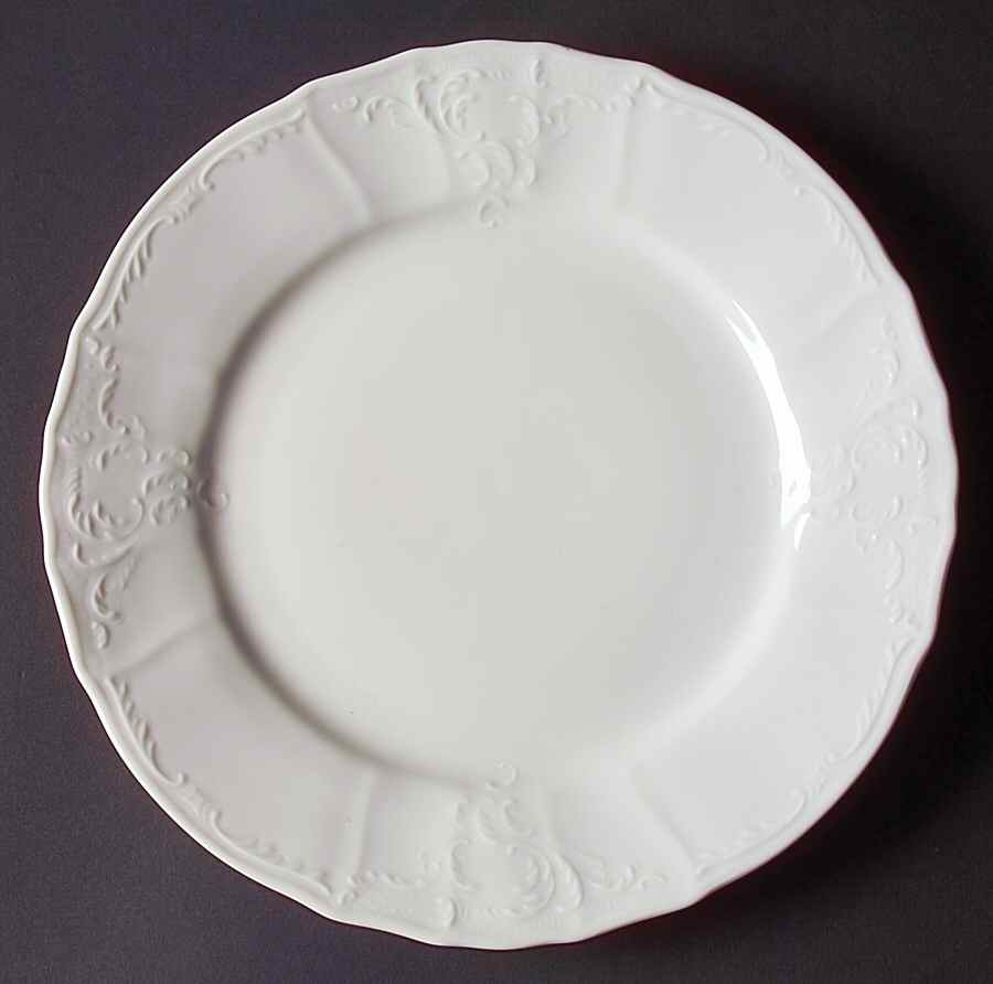 Bernadotte White-No Trim Dinner Plate by Baum Brothers-1