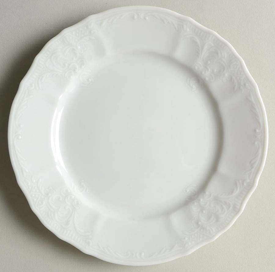 Bernadotte White-No Trim Bread & Butter Plate by Baum Brothers-1