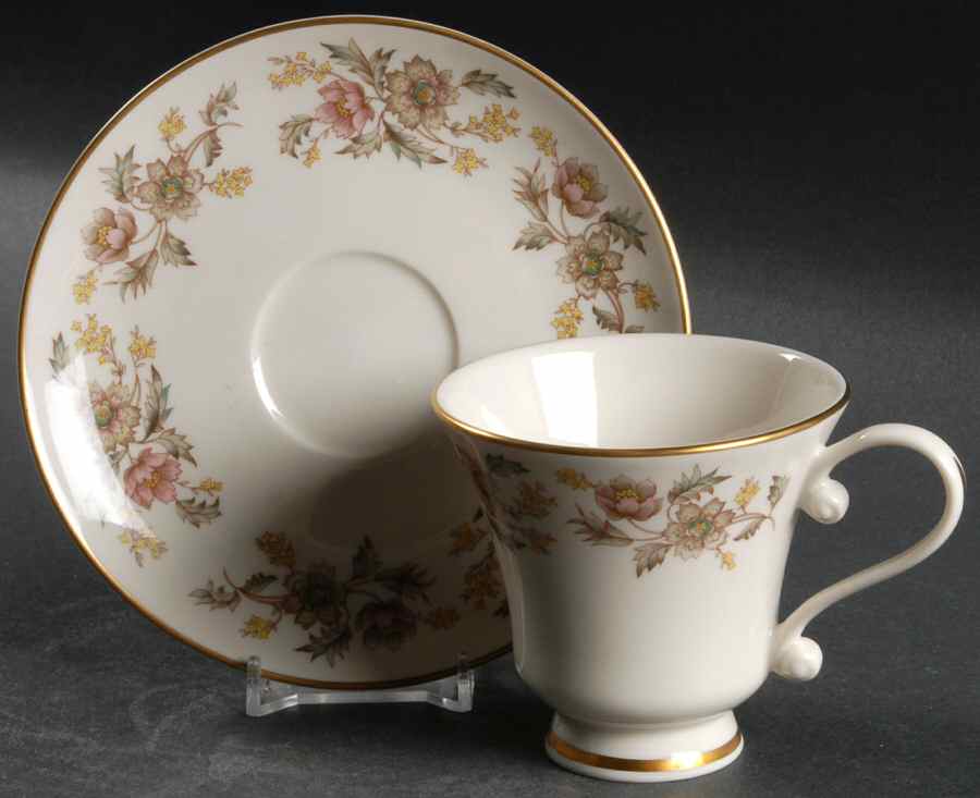 Autumn Footed Cup & Saucer Set by Belcrest-1