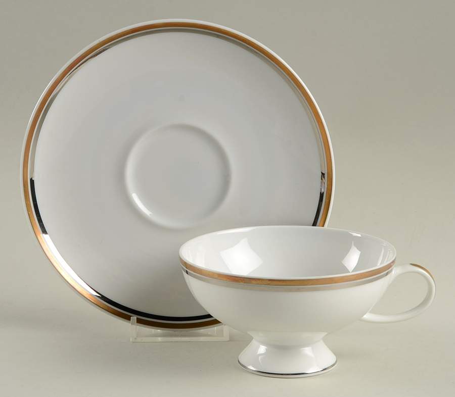 Royal Tiara Footed Cup & Saucer Set by Belcrest-1