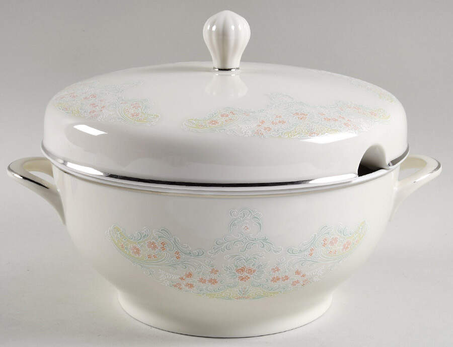 Brocade Round Covered Vegetable by Belcrest-1