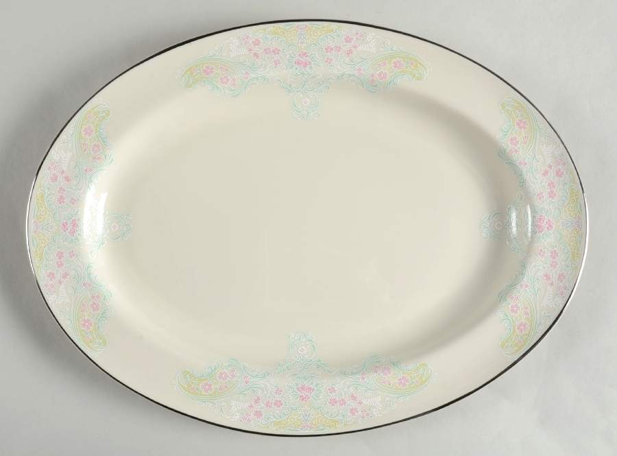 Brocade 14" Oval Serving Platter by Belcrest-1