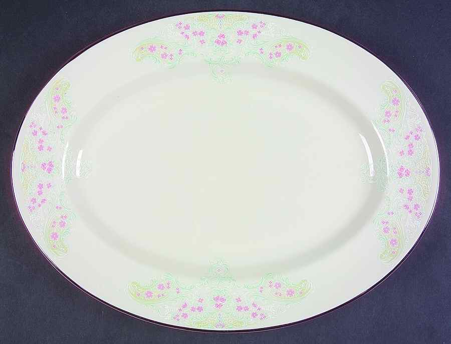 Brocade 12" Oval Serving Platter by Belcrest-1