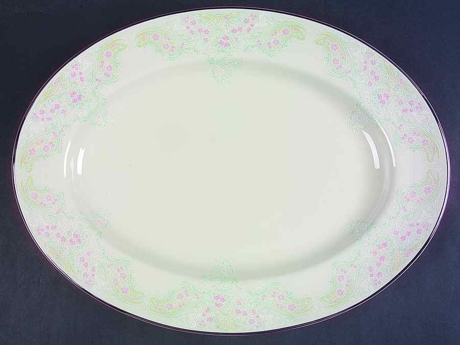 Brocade 15" Oval Serving Platter by Belcrest-1
