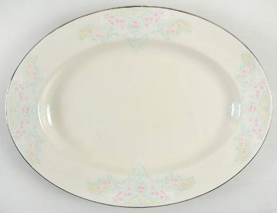 Brocade 15" Oval Serving Platter by Belcrest-1