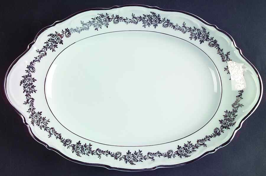 Corsage 12" Oval Serving Platter by Belcrest-1