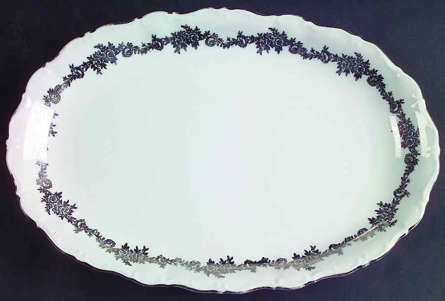 Corsage 12" Oval Serving Platter by Belcrest-1