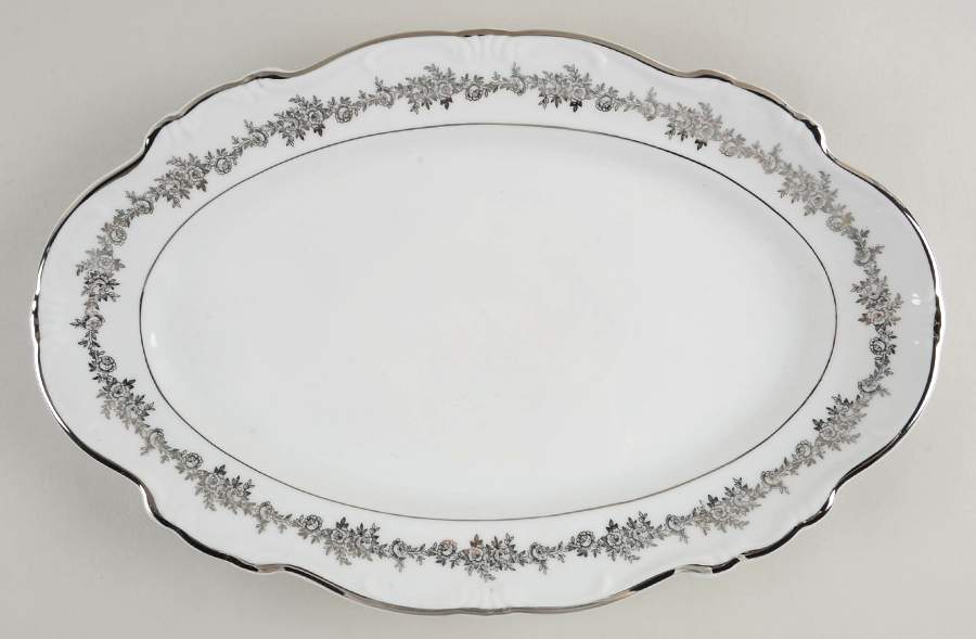 Corsage 15" Oval Serving Platter by Belcrest-1