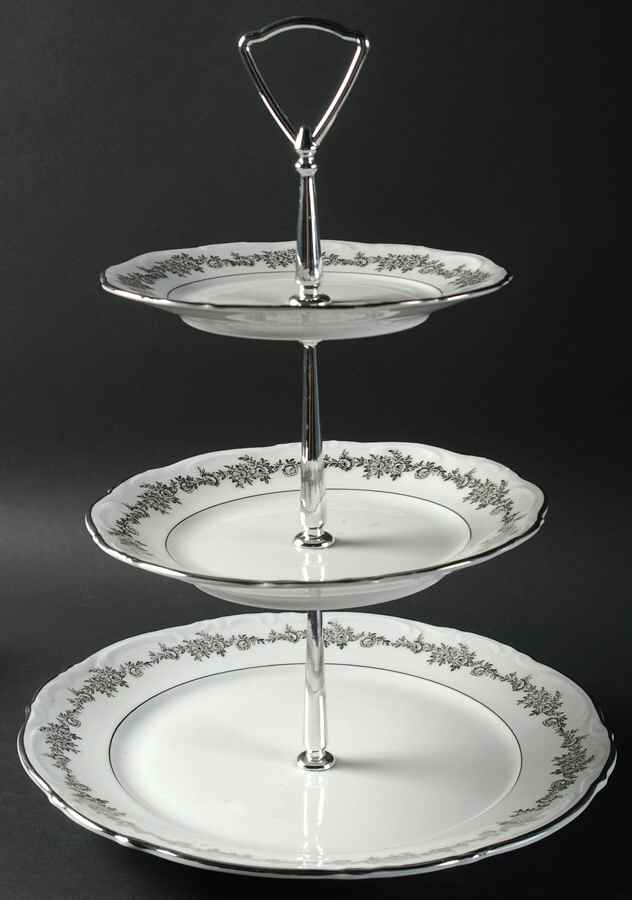 Corsage 3-Tiered Serving Tray (DP, SP, BB) by Belcrest-1