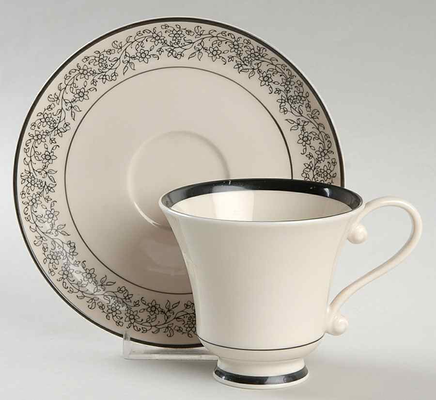Donna Marie Footed Cup & Saucer Set by Belcrest-1