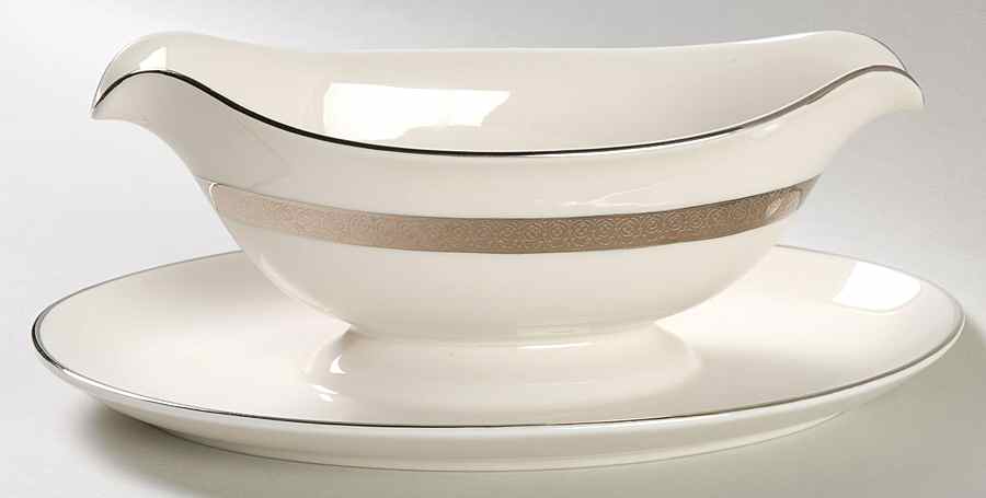 Empress Gravy Boat with Attached Underplate by Belcrest-1