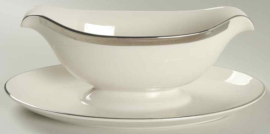 Loretta Gravy Boat with Attached Underplate by Belcrest-1
