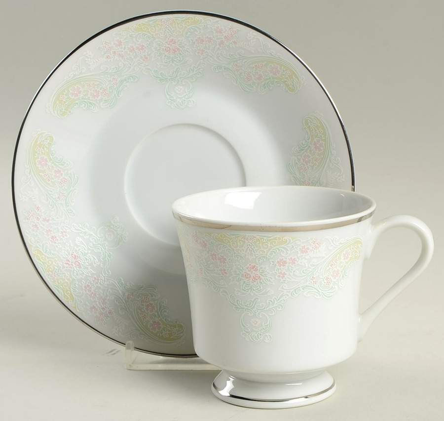 Monica Footed Cup & Saucer Set by Belcrest-1
