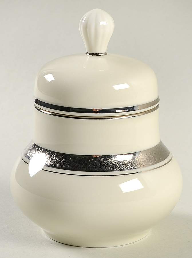 Renee (Platinum) Sugar Bowl & Lid by Belcrest-1
