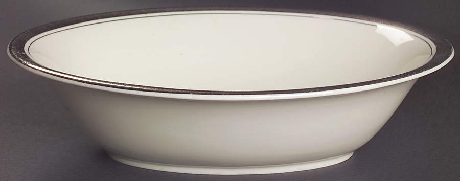 Renee (Platinum) 9" Oval Vegetable Bowl by Belcrest-1
