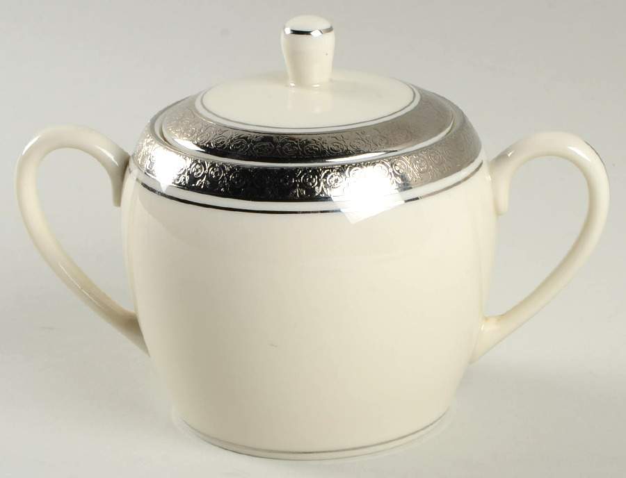 Renee (Platinum) Sugar Bowl & Lid by Belcrest-1