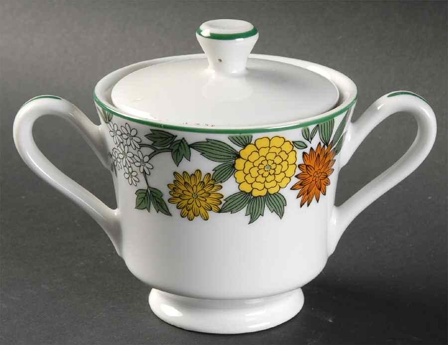 Crysanthemum Sugar Bowl & Lid by Berkeley House-1