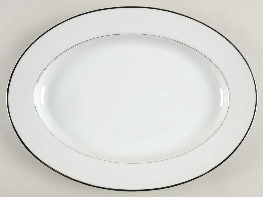 Liana Platinum 12" Oval Serving Platter by Berkeley House-1