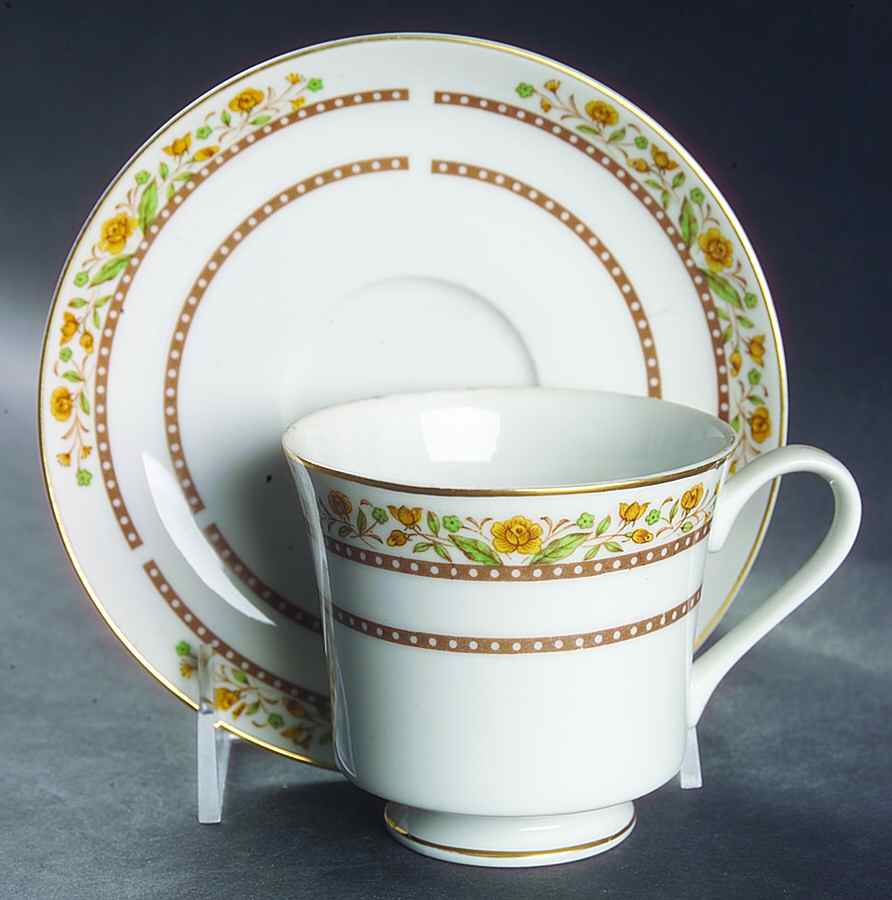 Marigold Footed Cup & Saucer Set by Berkeley House-1