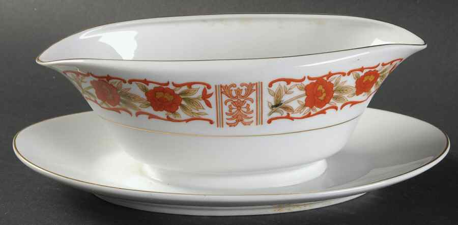 Sentiment Gravy Boat with Attached Underplate by Berkeley House-1