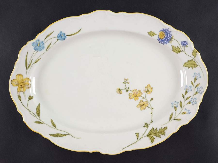 Wild Flower 14" Oval Serving Platter by Berkeley House-1