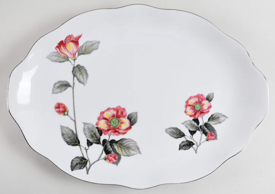 Peony 16" Oval Serving Platter by Bellaire-1