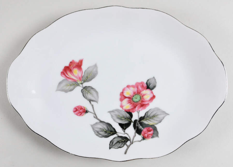 Peony 12" Oval Serving Platter by Bellaire-1