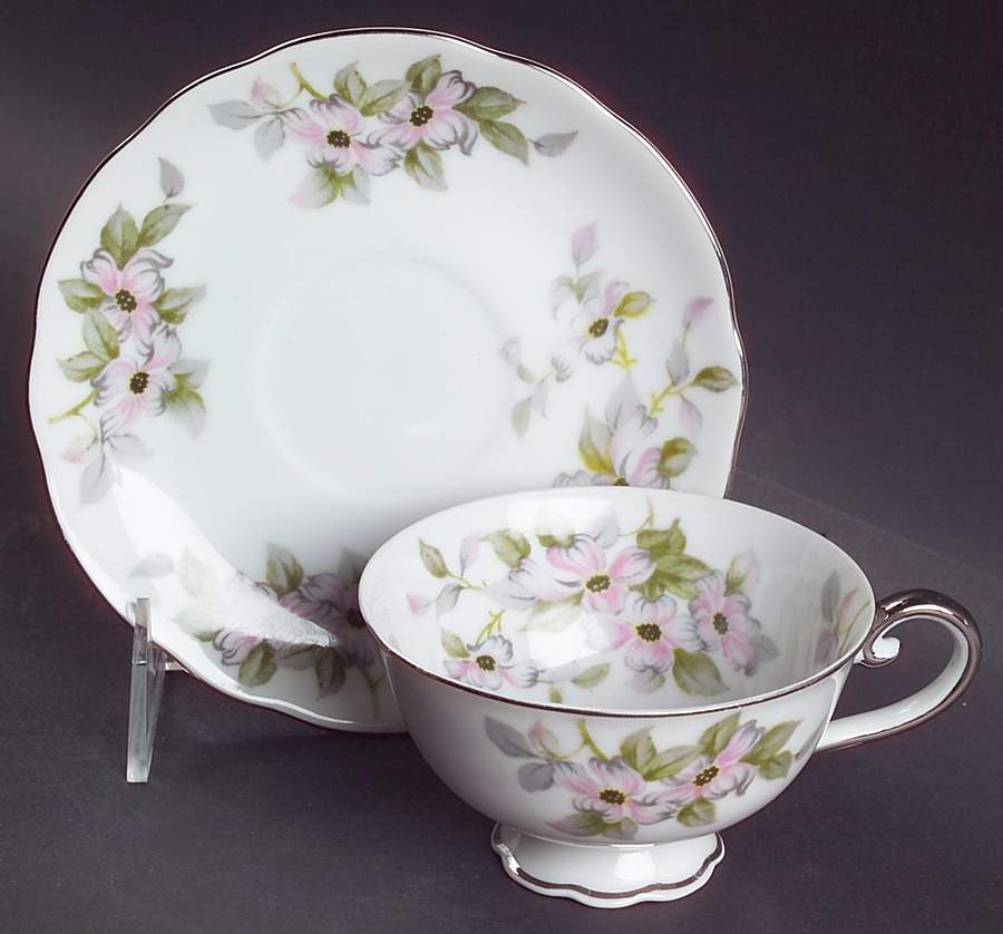 Trellis Footed Cup & Saucer Set by Bellaire-1