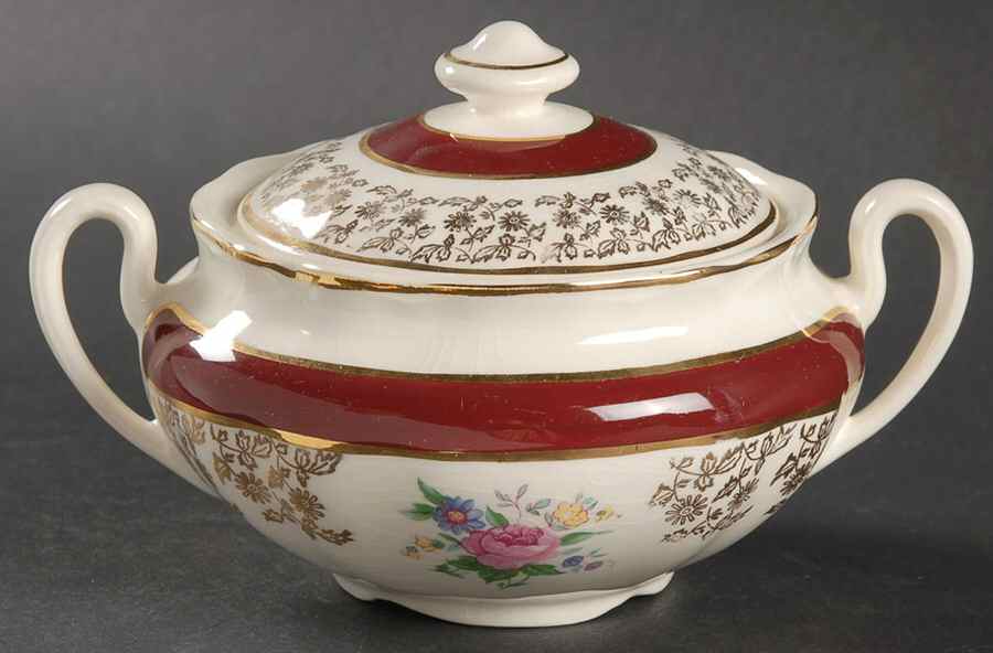 Charmian Sugar Bowl & Lid by British Empire Ware-1