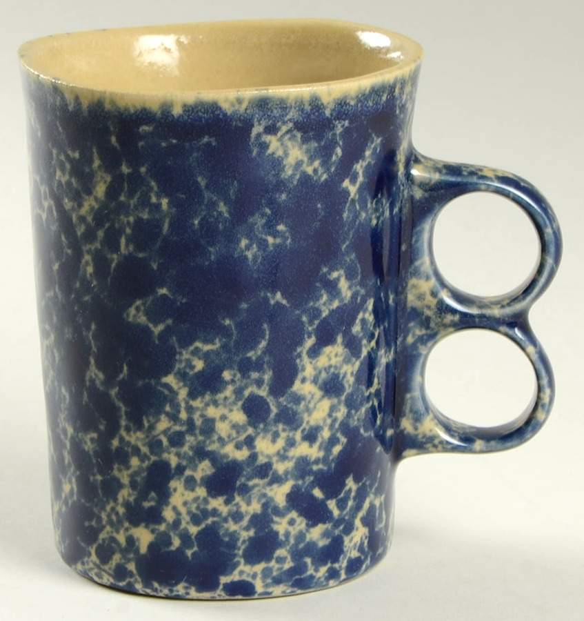 Agate Blue Double Finger Mug by Bennington Potters-1