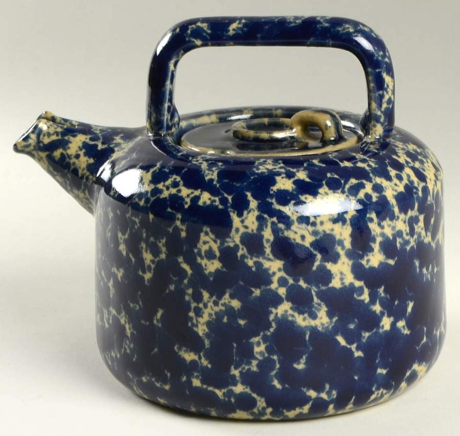 Agate Blue Teapot & Lid by Bennington Potters-1