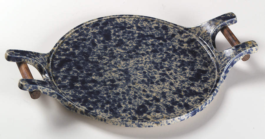 Agate Blue 8" Round Trivet by Bennington Potters-1