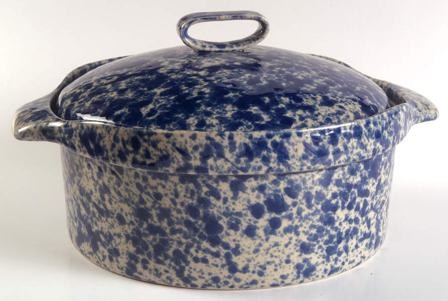 Agate Blue 2 Qt Round Covered Casserole by Bennington Potters-1
