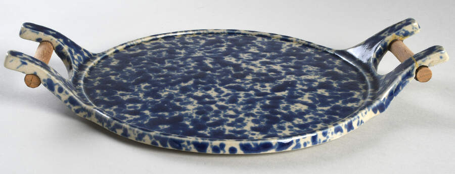 Agate Blue 9" Round Trivet by Bennington Potters-1