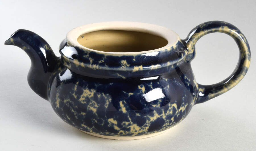Agate Blue Small Teapot No Lid by Bennington Potters-1