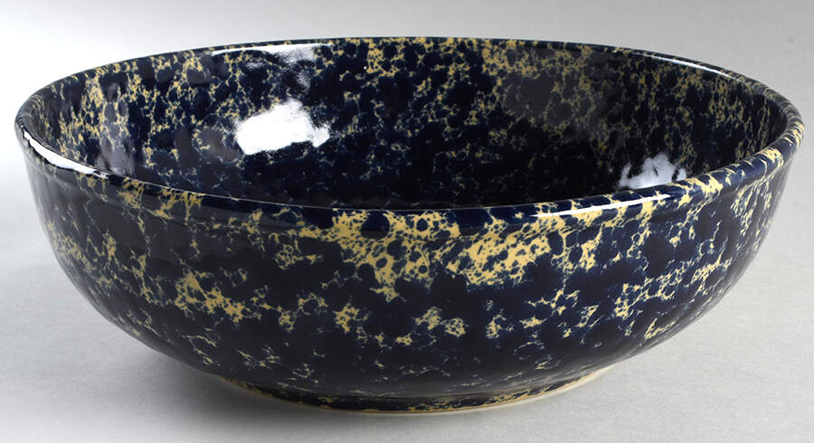 Agate Blue 14" Round Serving Bowl by Bennington Potters-1