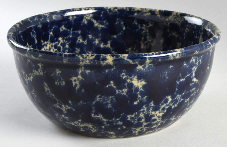 Agate Blue 9" Salad Serving Bowl by Bennington Potters-1