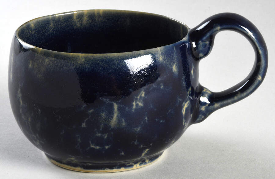 Agate Blue Flat Cup (Has No Saucer) by Bennington Potters-1