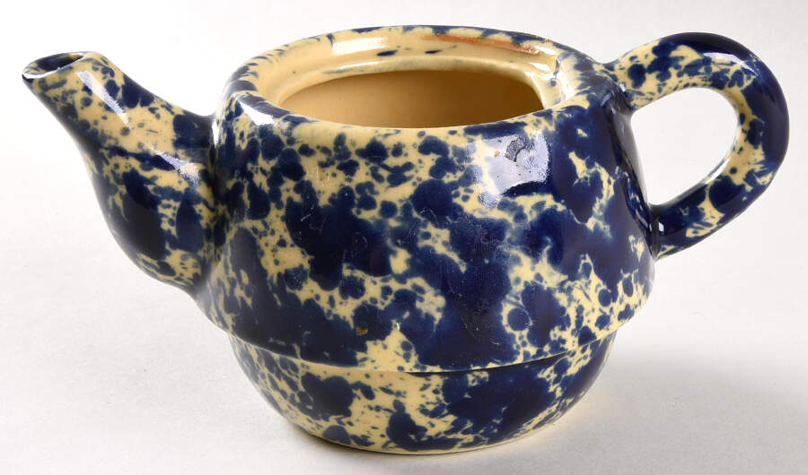 Agate Blue Tea for 1-Individual Teapot No Lid by Bennington Potters-1