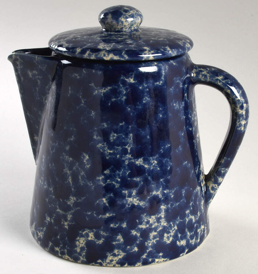 Agate Blue Coffee Pot & Lid by Bennington Potters-1