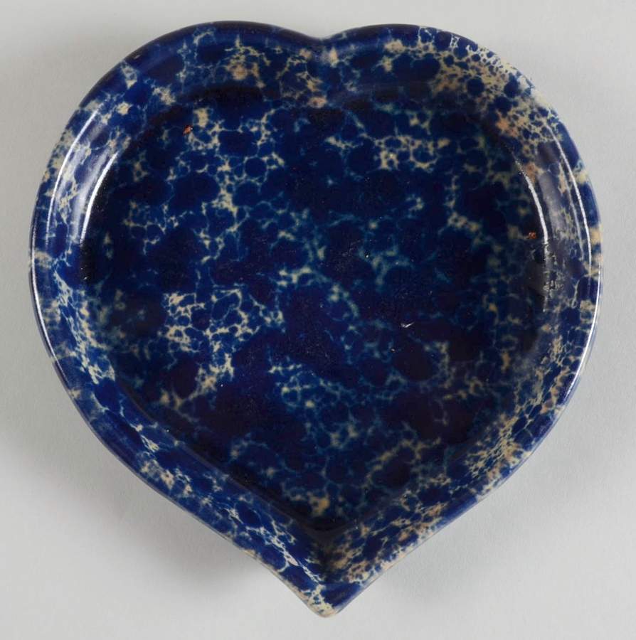 Agate Blue 7" Heart Plate by Bennington Potters-1